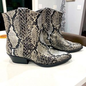 Berskha snakeskin boots.